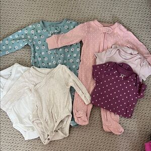 Baby Pajama and Basics Bundle 0-3M